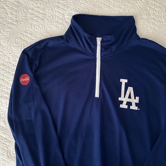 Los Angeles Dodgers Quarter Zip Pullover Top Coca Cola Stadium Promo XL - Picture 2 of 8